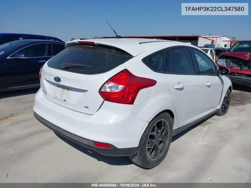 1FAHP3K22CL347580 2012 Ford Focus Se