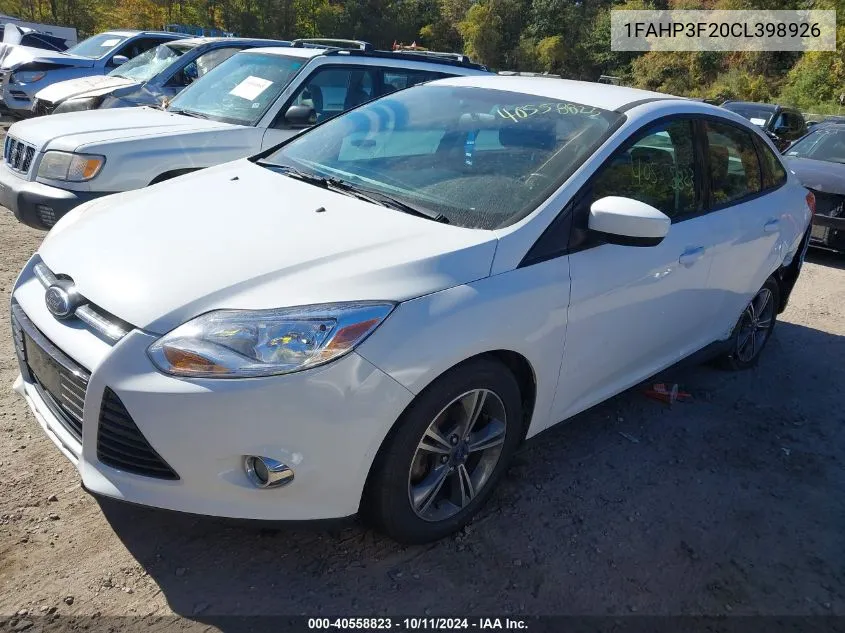 1FAHP3F20CL398926 2012 Ford Focus Se