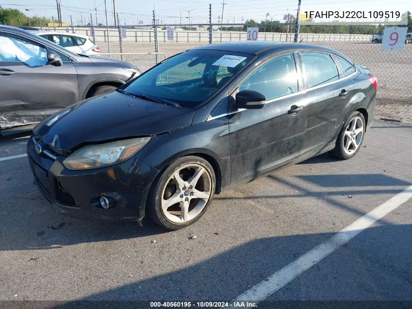 2012 Ford Focus Titanium VIN: 1FAHP3J22CL109519 Lot: 40560195