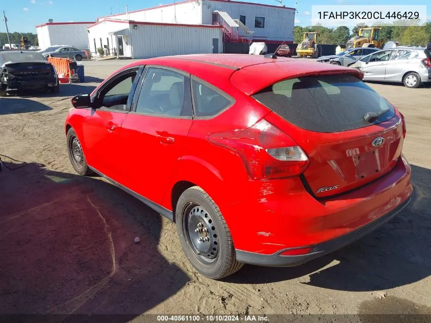 2012 Ford Focus Se VIN: 1FAHP3K20CL446429 Lot: 40561100