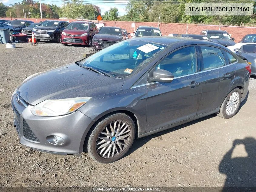 2012 Ford Focus Sel VIN: 1FAHP3H26CL332460 Lot: 40561386