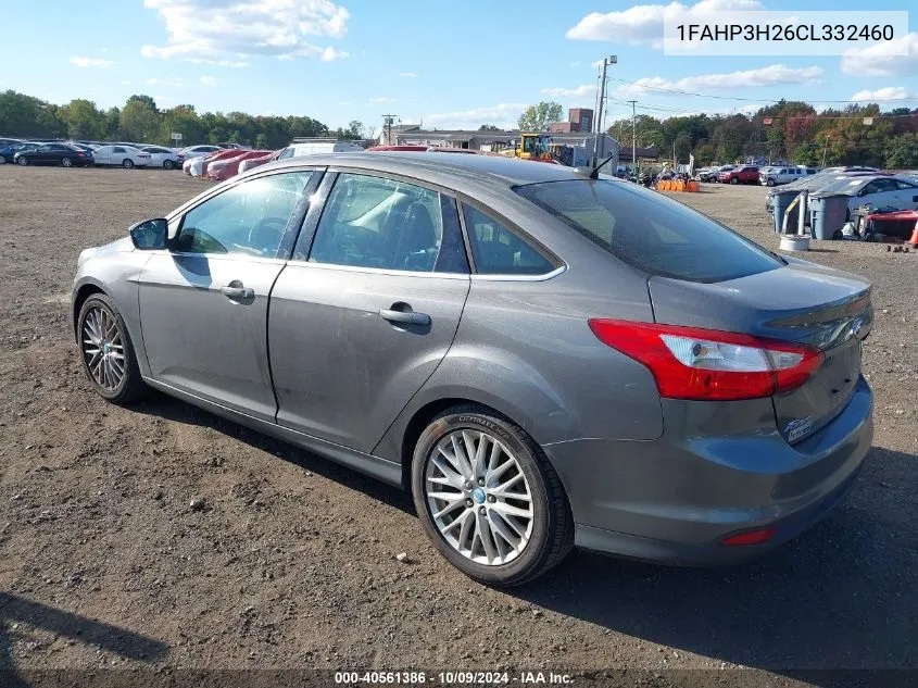 2012 Ford Focus Sel VIN: 1FAHP3H26CL332460 Lot: 40561386