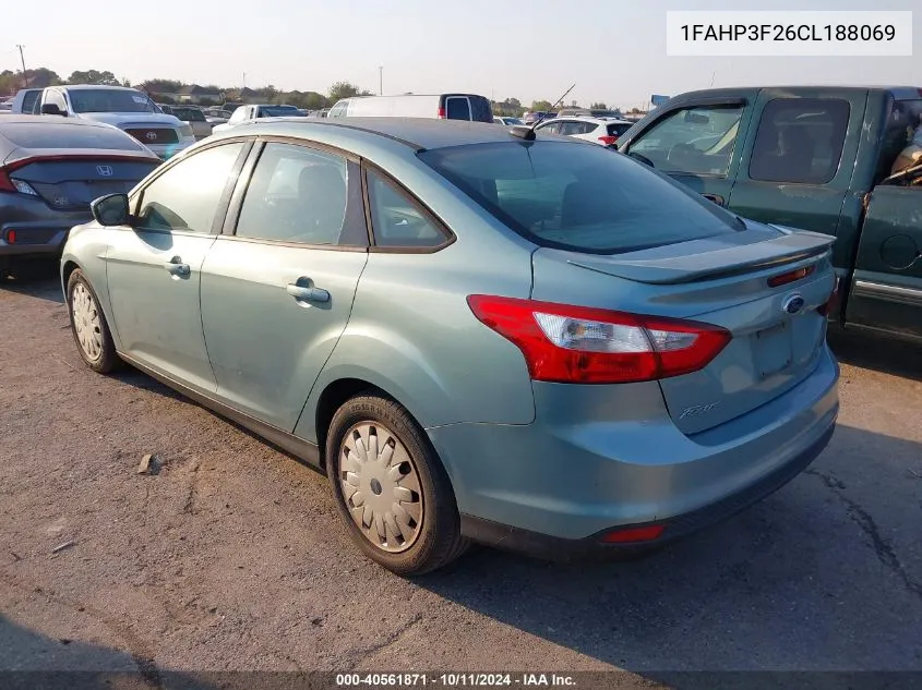 2012 Ford Focus Se VIN: 1FAHP3F26CL188069 Lot: 40561871