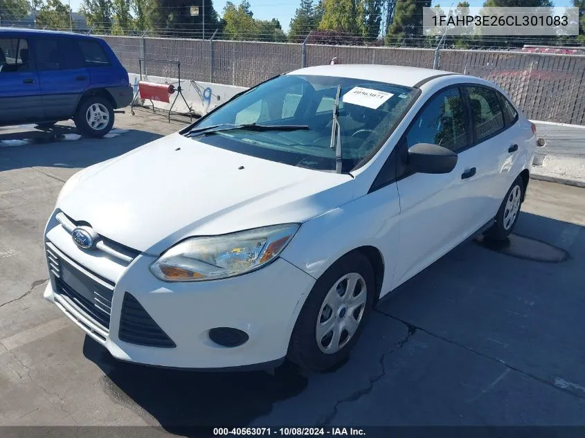 2012 Ford Focus S VIN: 1FAHP3E26CL301083 Lot: 40563071