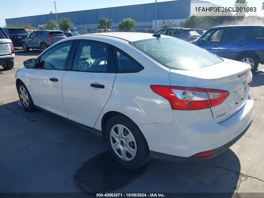 2012 Ford Focus S VIN: 1FAHP3E26CL301083 Lot: 40563071