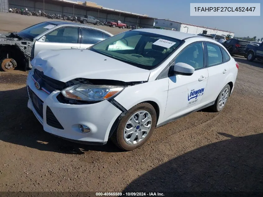 1FAHP3F27CL452447 2012 Ford Focus Se