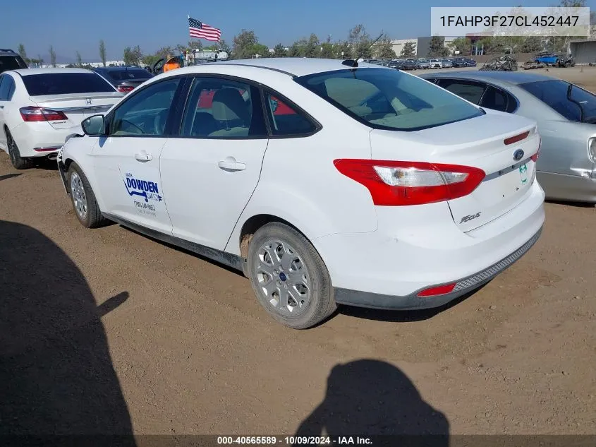 1FAHP3F27CL452447 2012 Ford Focus Se