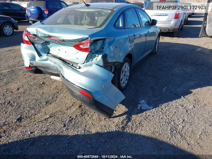 2012 Ford Focus Se VIN: 1FAHP3F29CL172903 Lot: 40572848