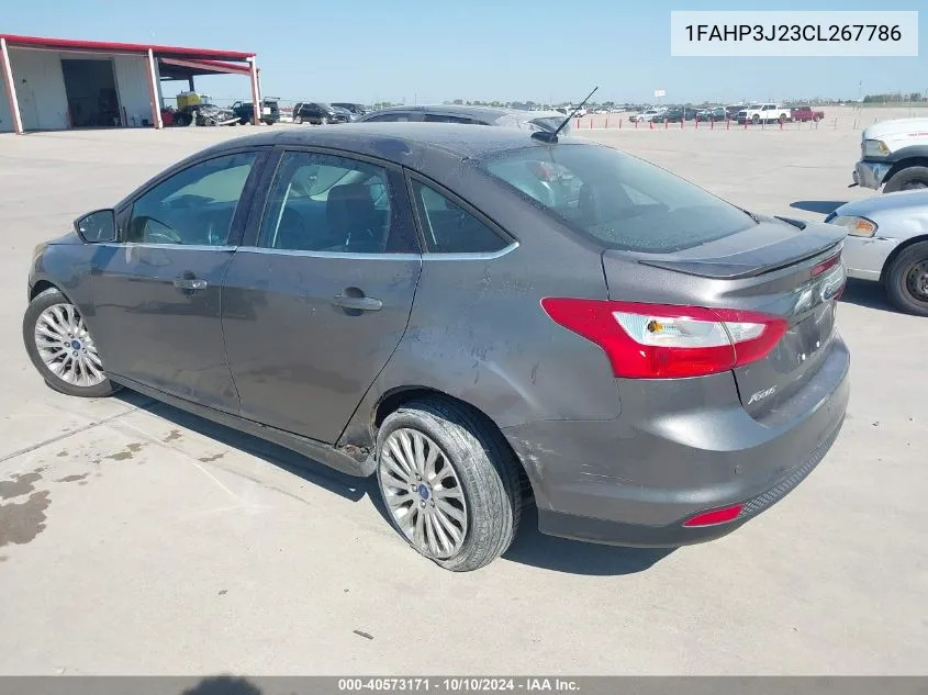 2012 Ford Focus Titanium VIN: 1FAHP3J23CL267786 Lot: 40573171