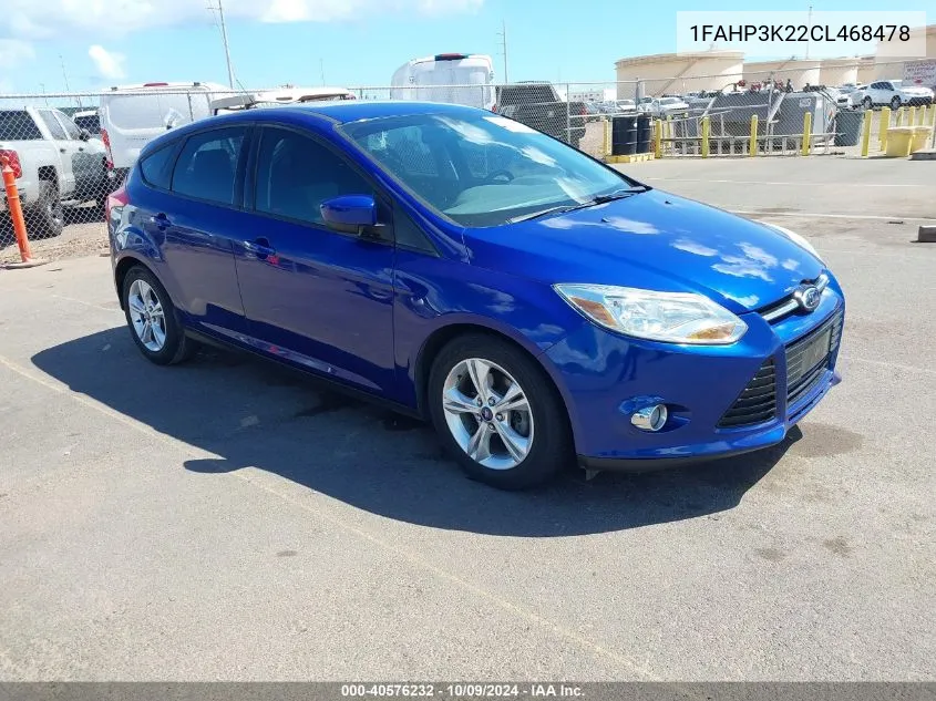 2012 Ford Focus Se VIN: 1FAHP3K22CL468478 Lot: 40576232