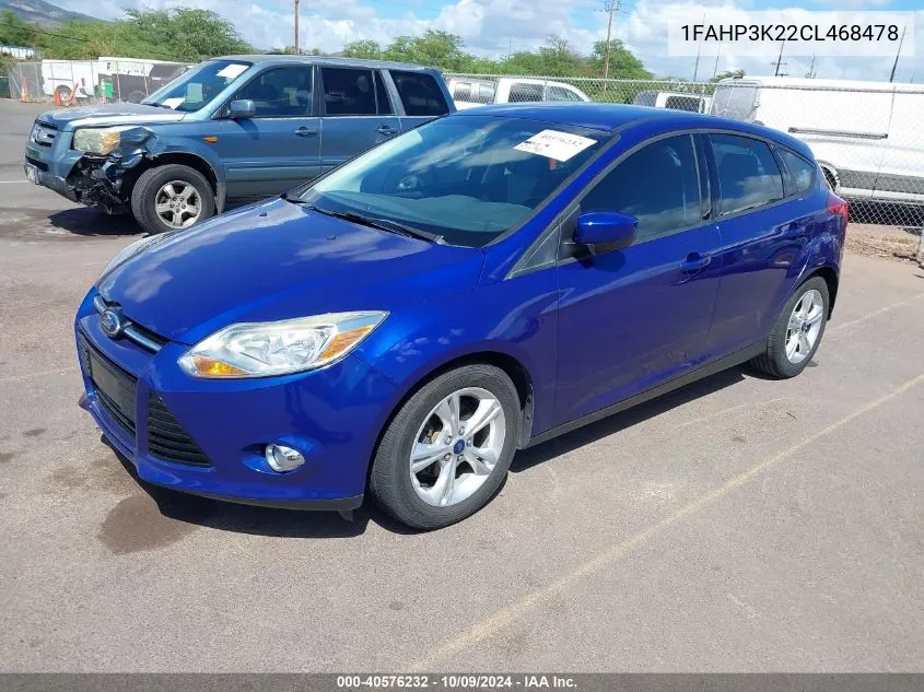 2012 Ford Focus Se VIN: 1FAHP3K22CL468478 Lot: 40576232