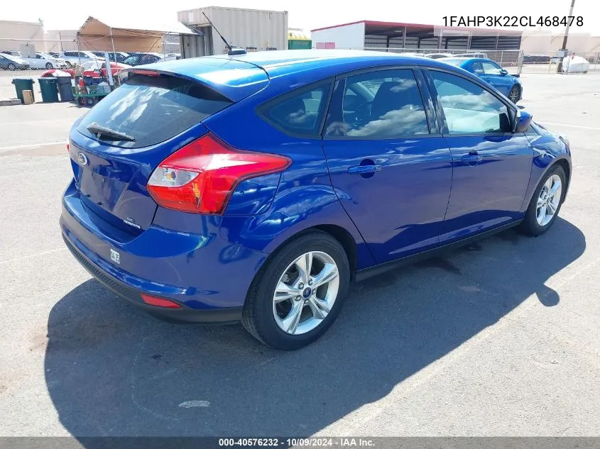 2012 Ford Focus Se VIN: 1FAHP3K22CL468478 Lot: 40576232