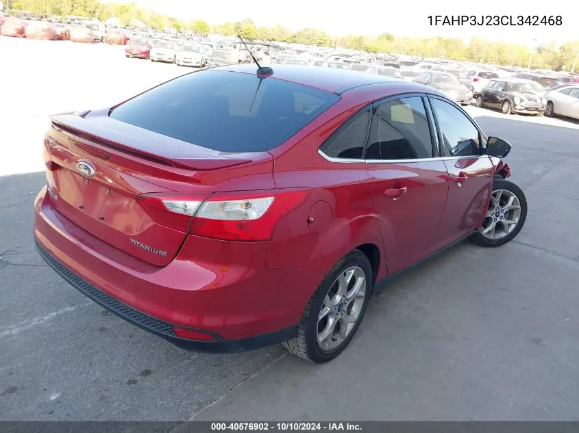 2012 Ford Focus Titanium VIN: 1FAHP3J23CL342468 Lot: 40576902