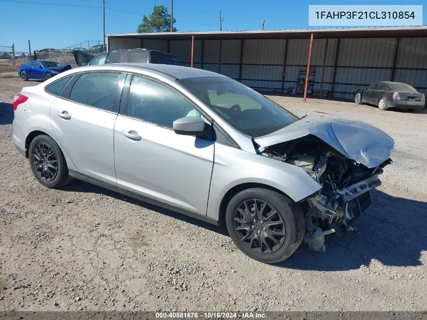 2012 Ford Focus Se VIN: 1FAHP3F21CL310854 Lot: 40581676