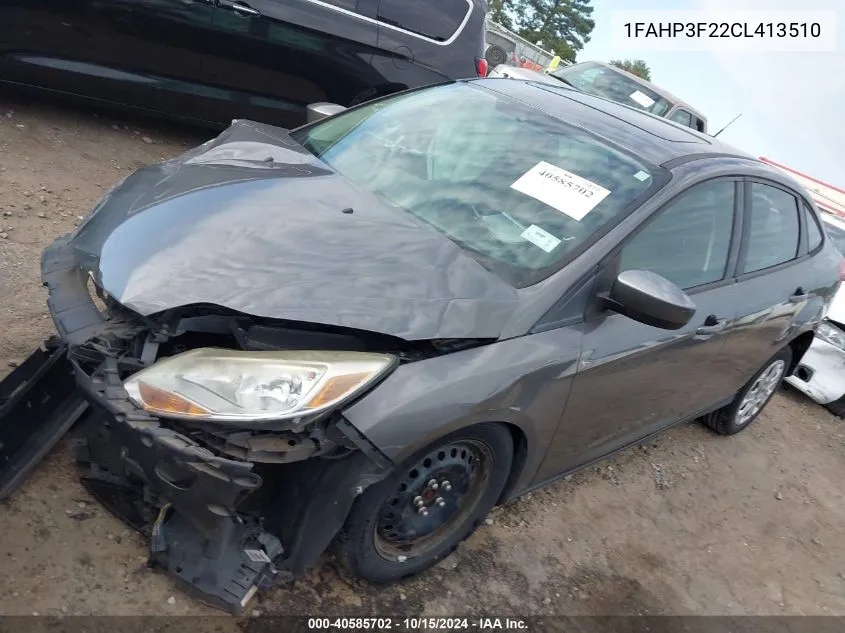 2012 Ford Focus Se VIN: 1FAHP3F22CL413510 Lot: 40585702