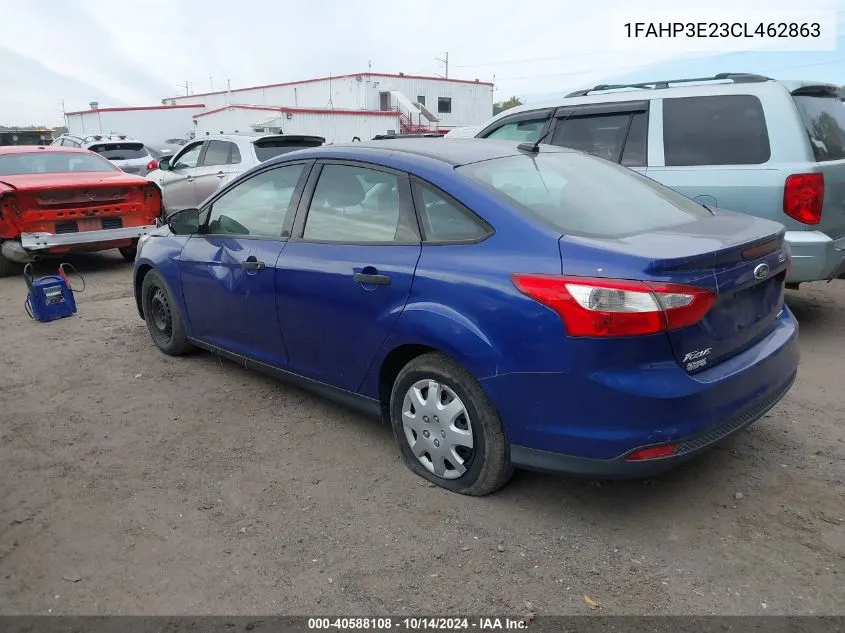 1FAHP3E23CL462863 2012 Ford Focus S