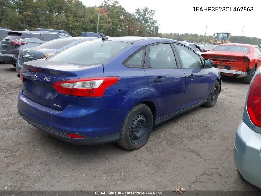 1FAHP3E23CL462863 2012 Ford Focus S