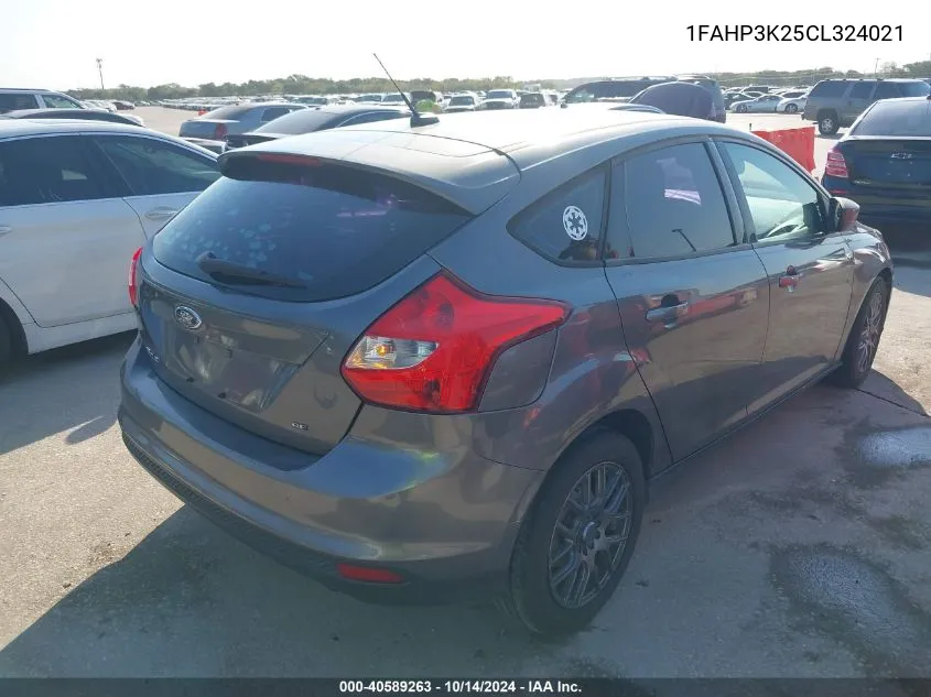 2012 Ford Focus Se VIN: 1FAHP3K25CL324021 Lot: 40589263