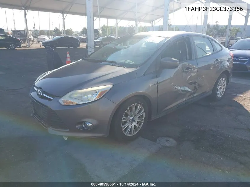 2012 Ford Focus Se VIN: 1FAHP3F23CL373356 Lot: 40598561