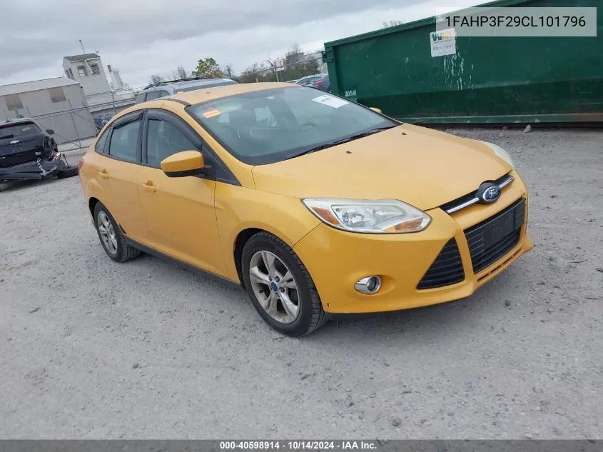 2012 Ford Focus Se VIN: 1FAHP3F29CL101796 Lot: 40598914