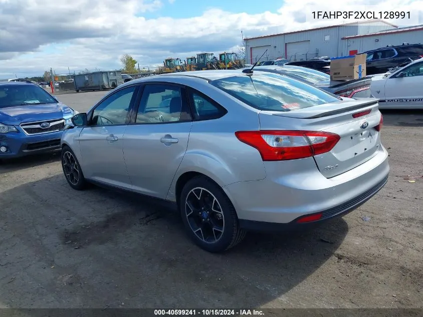 2012 Ford Focus Se VIN: 1FAHP3F2XCL128991 Lot: 40599241