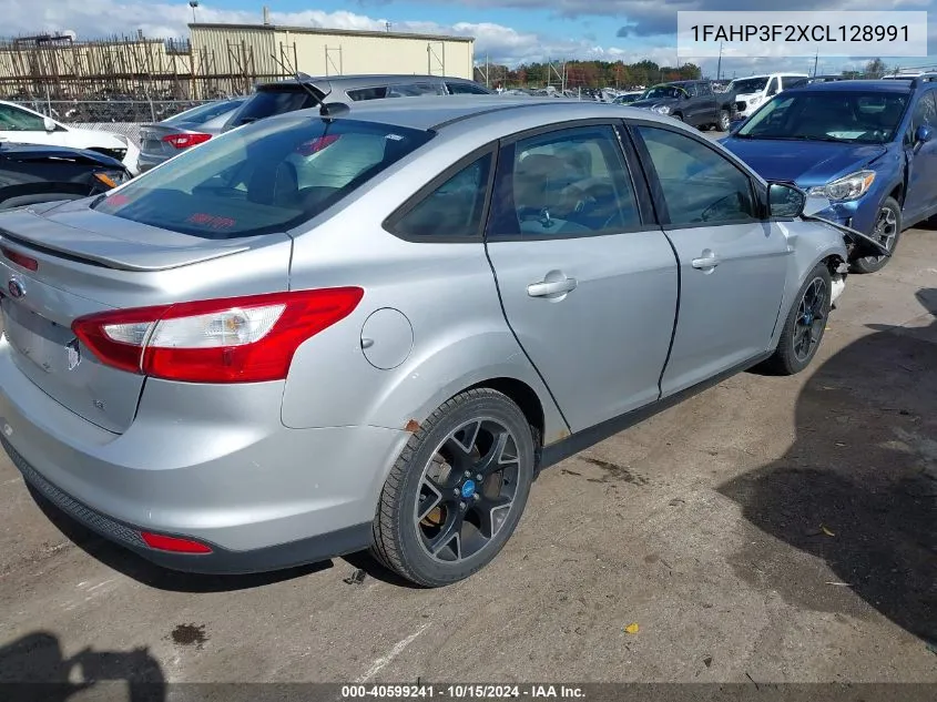 2012 Ford Focus Se VIN: 1FAHP3F2XCL128991 Lot: 40599241