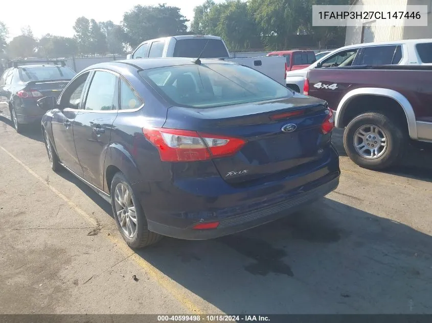 2012 Ford Focus Sel VIN: 1FAHP3H27CL147446 Lot: 40599498