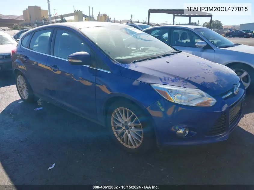 2012 Ford Focus Sel VIN: 1FAHP3M20CL477015 Lot: 40612862