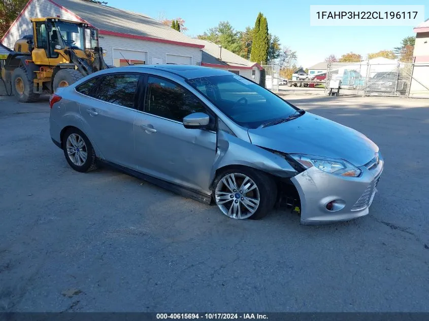 2012 Ford Focus Sel VIN: 1FAHP3H22CL196117 Lot: 40615694