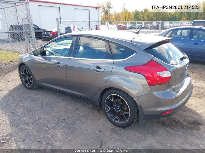 2012 Ford Focus Titanium VIN: 1FAHP3N20CL214523 Lot: 40617429