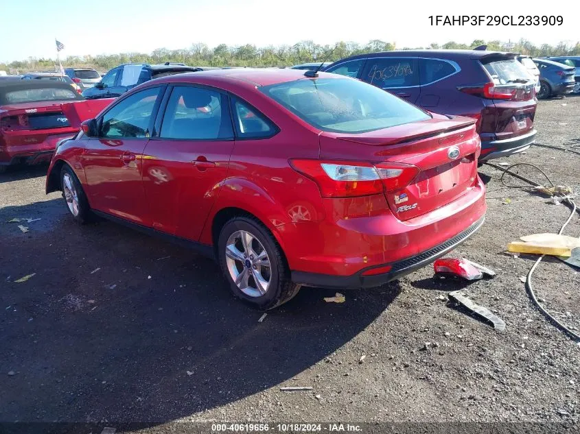 2012 Ford Focus Se VIN: 1FAHP3F29CL233909 Lot: 40619656