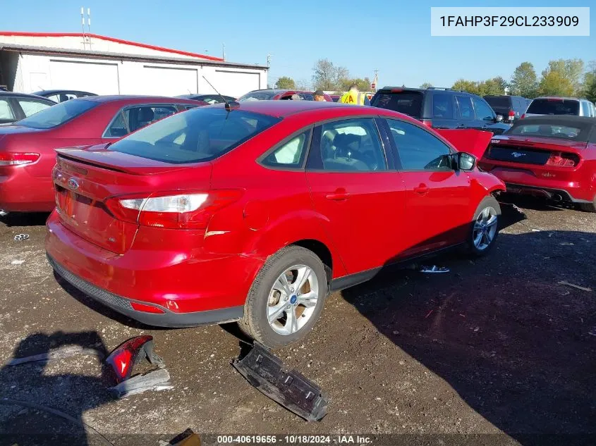 2012 Ford Focus Se VIN: 1FAHP3F29CL233909 Lot: 40619656