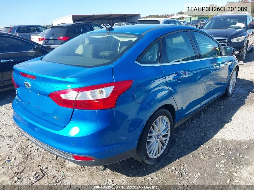 2012 Ford Focus Sel VIN: 1FAHP3H26CL201089 Lot: 40639639