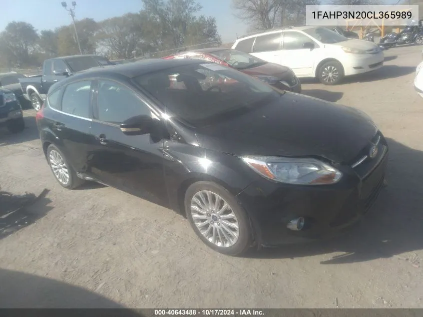 2012 Ford Focus Titanium VIN: 1FAHP3N20CL365989 Lot: 40643488