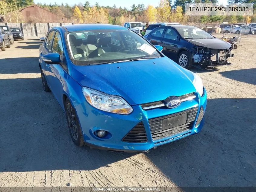 2012 Ford Focus Se VIN: 1FAHP3F29CL389383 Lot: 40643725