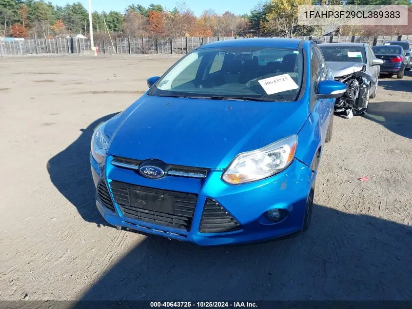 2012 Ford Focus Se VIN: 1FAHP3F29CL389383 Lot: 40643725