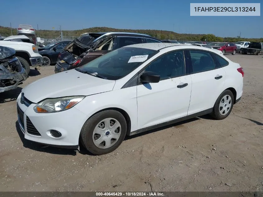 2012 Ford Focus S VIN: 1FAHP3E29CL313244 Lot: 40645429