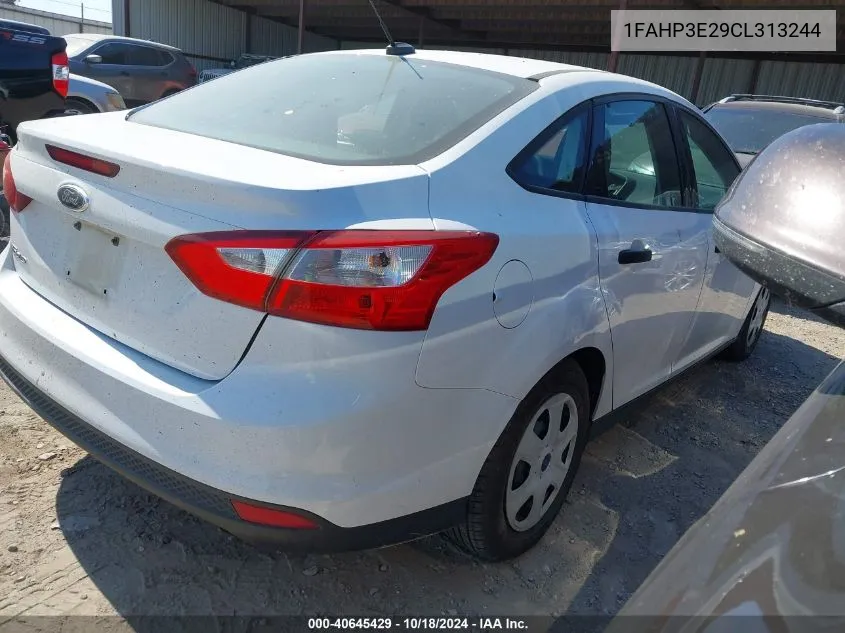 2012 Ford Focus S VIN: 1FAHP3E29CL313244 Lot: 40645429