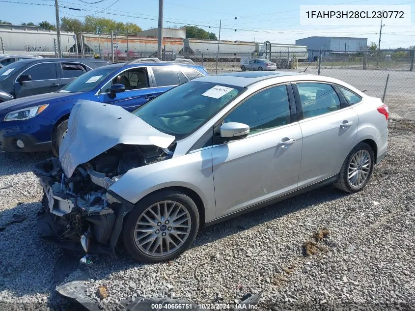 2012 Ford Focus Sel VIN: 1FAHP3H28CL230772 Lot: 40656751