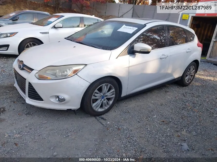 2012 Ford Focus Sel VIN: 1FAHP3M22CL287989 Lot: 40656820