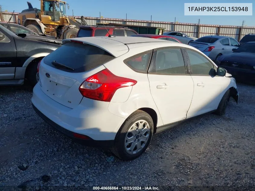 2012 Ford Focus Se VIN: 1FAHP3K25CL153948 Lot: 40656864