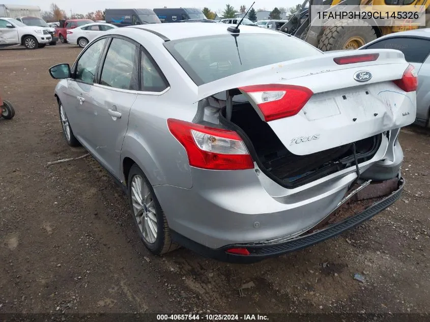 2012 Ford Focus Sel VIN: 1FAHP3H29CL145326 Lot: 40657544