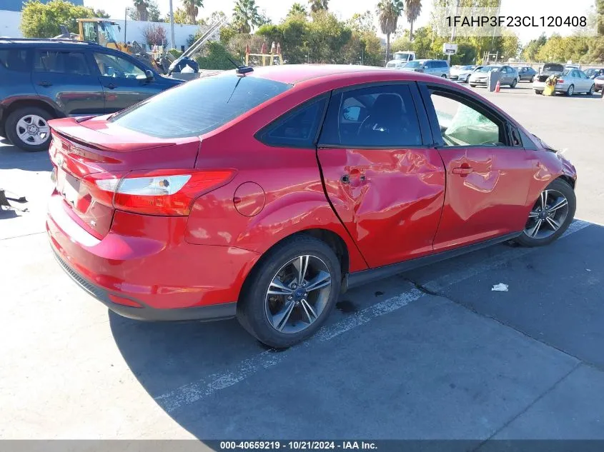 2012 Ford Focus Se VIN: 1FAHP3F23CL120408 Lot: 40659219