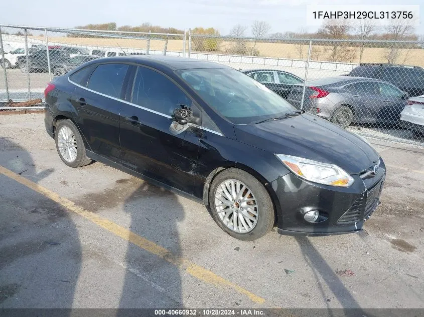 2012 Ford Focus Sel VIN: 1FAHP3H29CL313756 Lot: 40660932