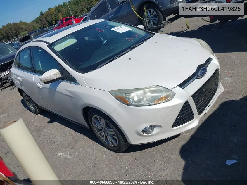 2012 Ford Focus Sel VIN: 1FAHP3H26CL419825 Lot: 40666890