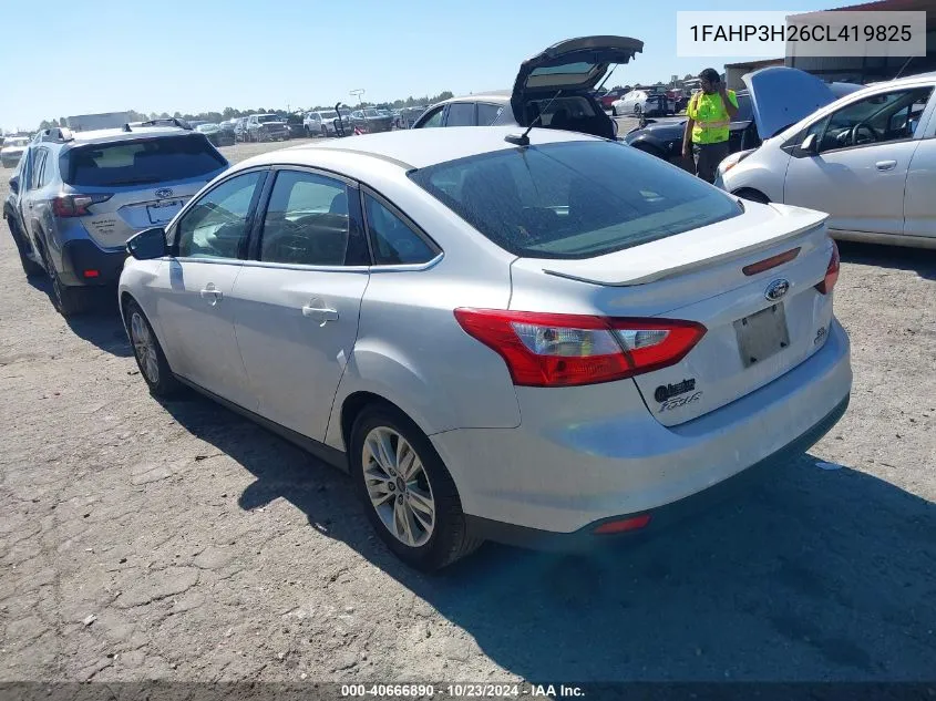 2012 Ford Focus Sel VIN: 1FAHP3H26CL419825 Lot: 40666890