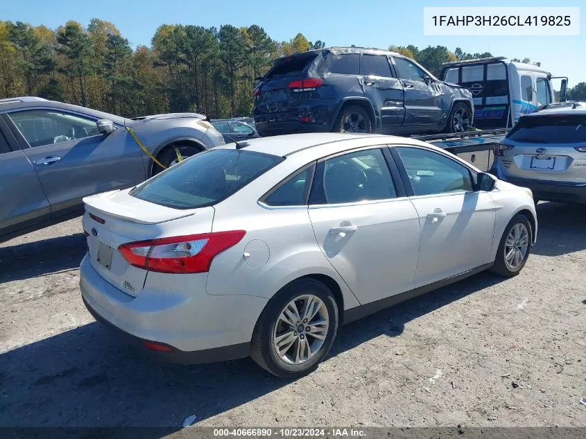 2012 Ford Focus Sel VIN: 1FAHP3H26CL419825 Lot: 40666890