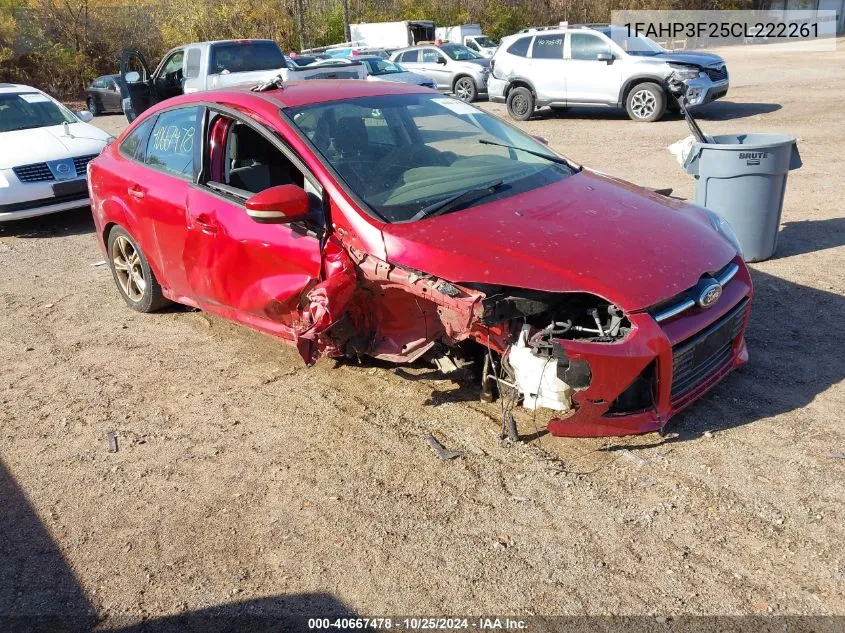 2012 Ford Focus Se VIN: 1FAHP3F25CL222261 Lot: 40667478