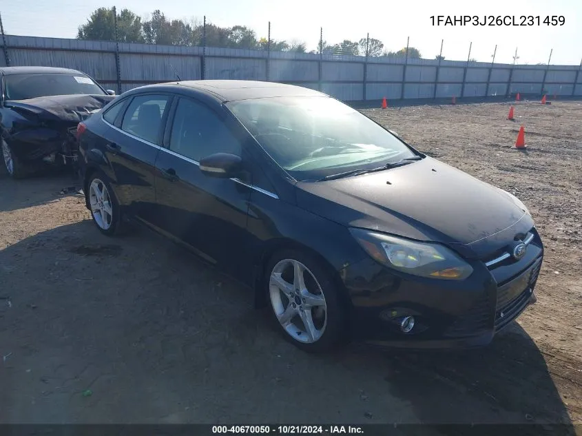 2012 Ford Focus Titanium VIN: 1FAHP3J26CL231459 Lot: 40670050