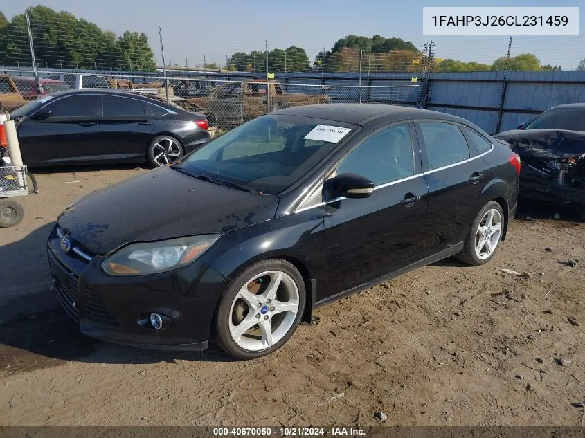 2012 Ford Focus Titanium VIN: 1FAHP3J26CL231459 Lot: 40670050